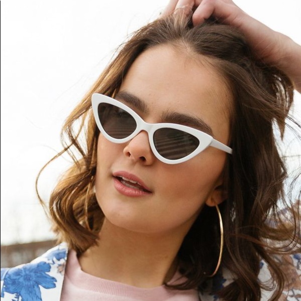 White Cat Eye Sunglasses